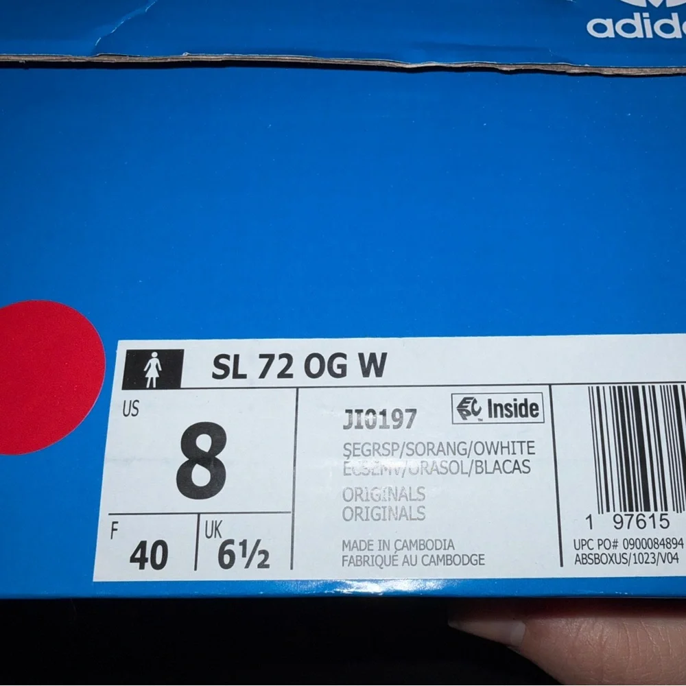 Adidas SL 72 OG - soft neon green/yellow and neon orange stripes - Picture 7 of 7